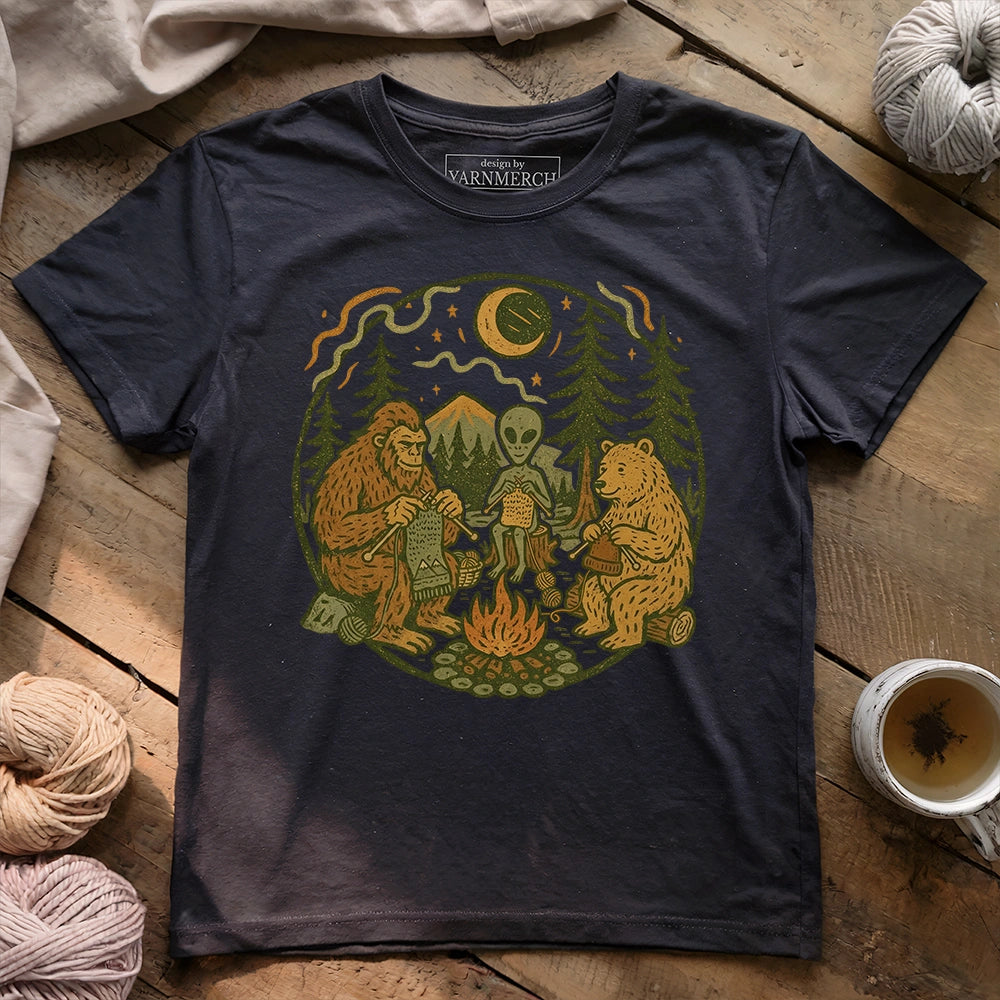 Campfire Knitting Friends T-shirt