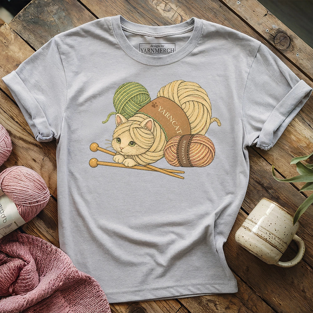 Cat Made Of Yarn T-shirt