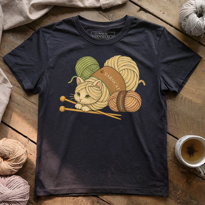 Cat Made Of Yarn T-shirt