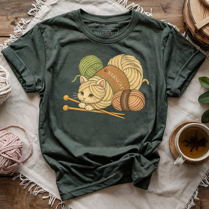 Cat Made Of Yarn T-shirt