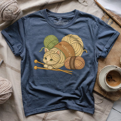 Cat Made Of Yarn T-shirt