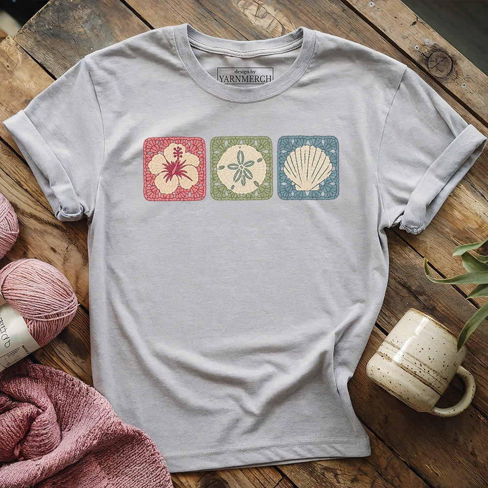 Coastal Crochet Squares T-shirt