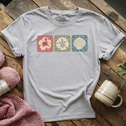 Coastal Crochet Squares T-shirt