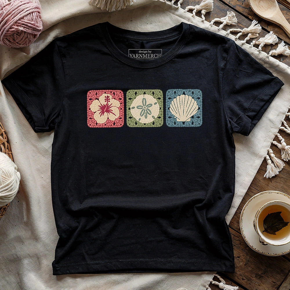 Coastal Crochet Squares T-shirt