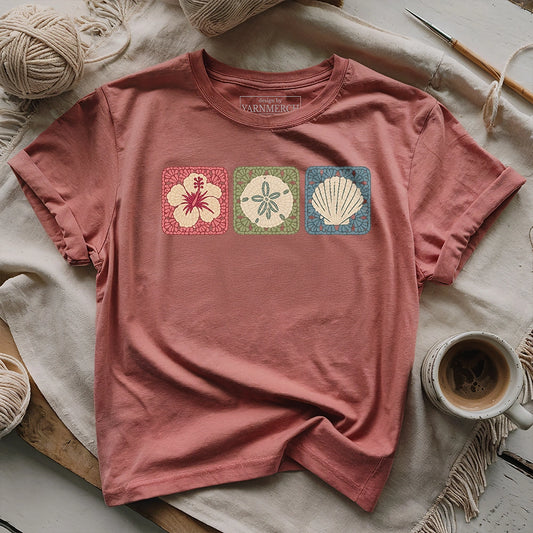 Coastal Crochet Squares T-shirt