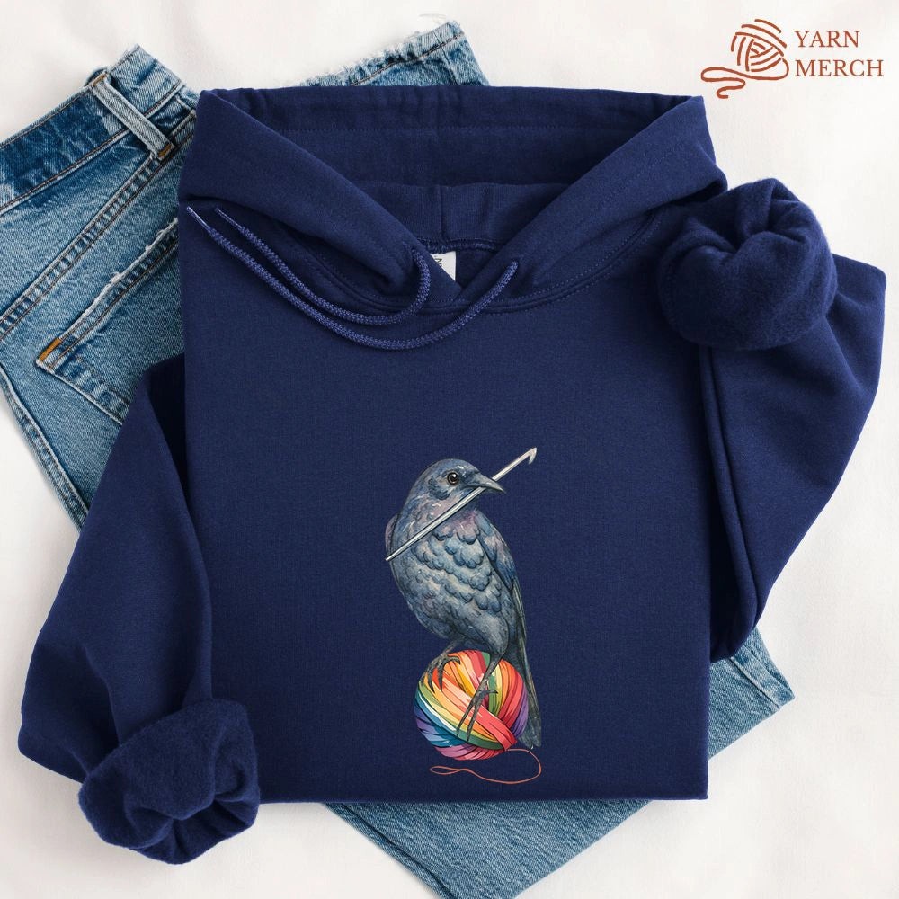 Crochet Crow Hoodie