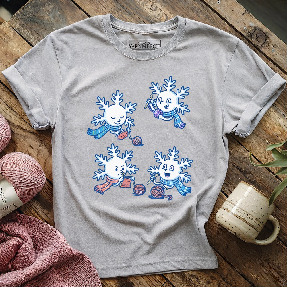 Crocheting Snowflakes T-shirt