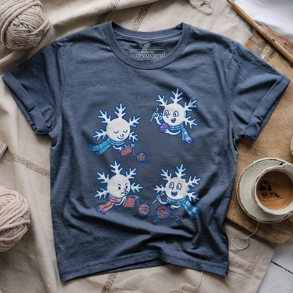 Crocheting Snowflakes T-shirt