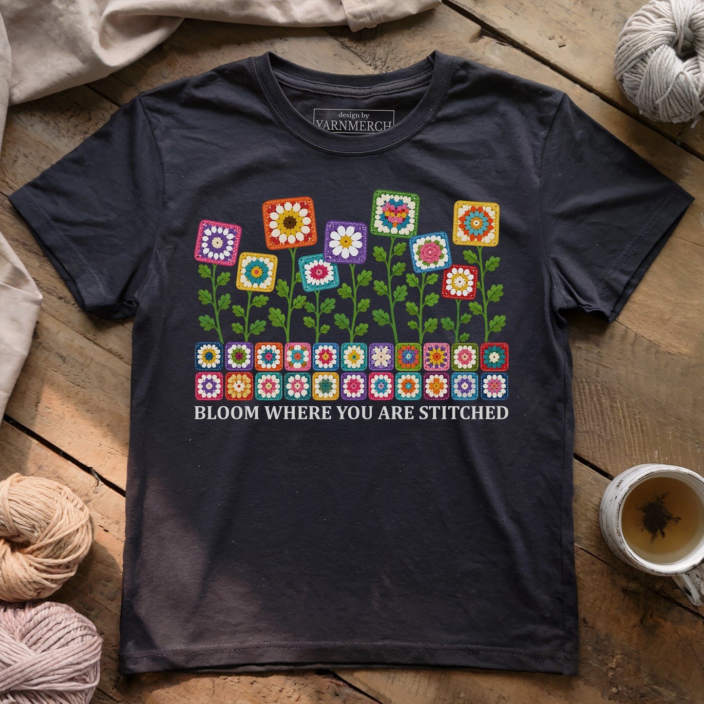 Bloom Where You Are Stitched T-shirt