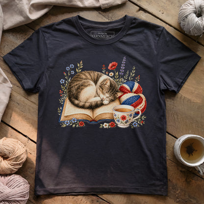 Cat, Yarn & America T-shirt