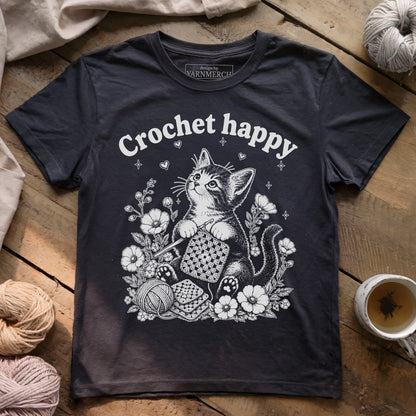 Crochet Happy T-shirt