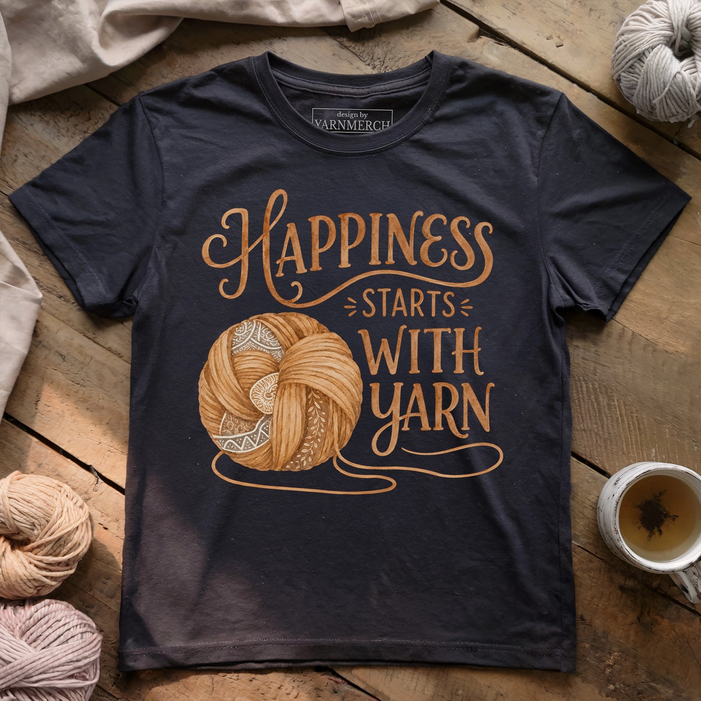 Happiness Starts With Yarn T-shirt
