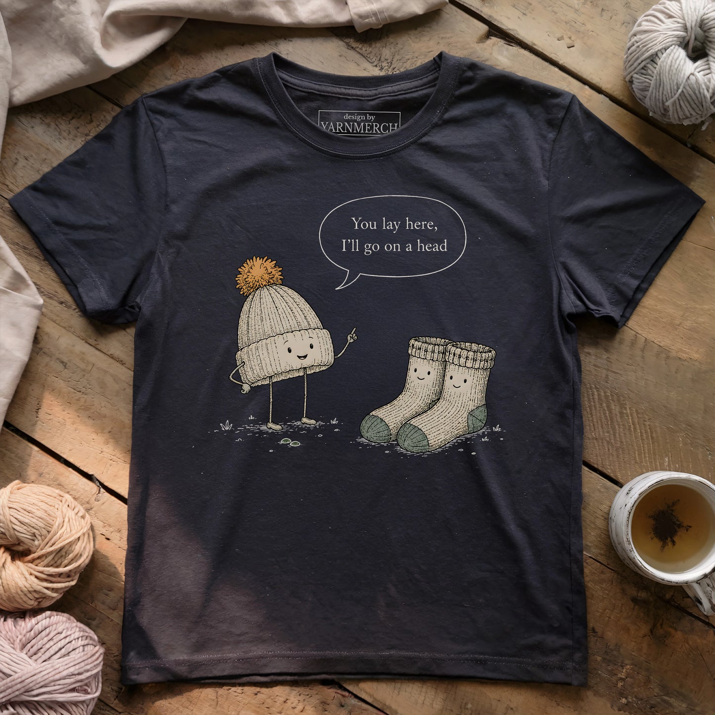 Knit Hat Said To Stocking T-shirt