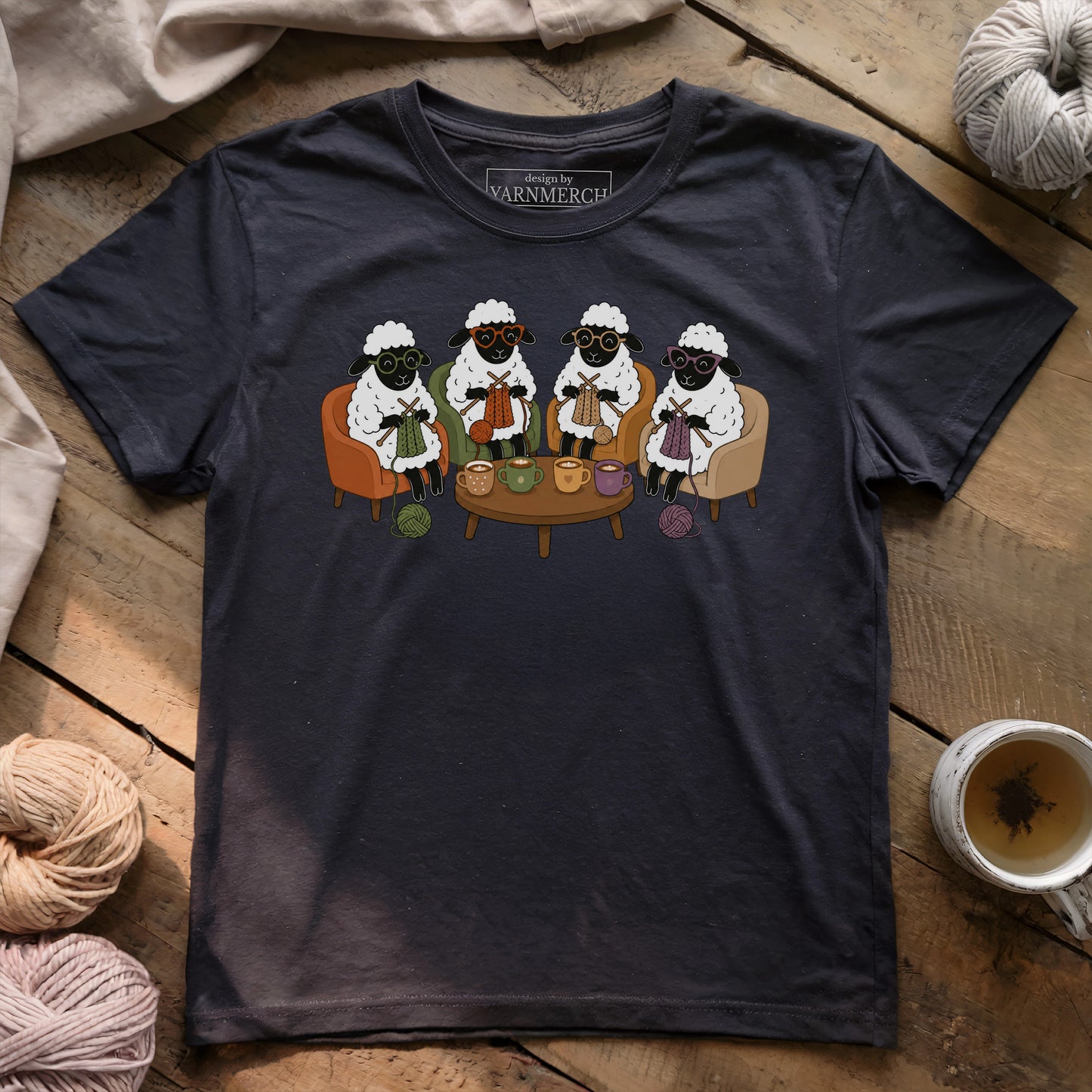 Knitting At The Cafe T-shirt