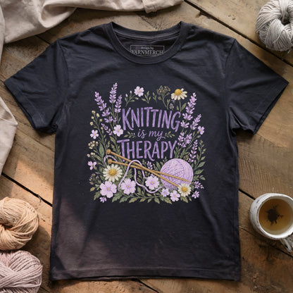 Knitting Is My Therapy T-shirt