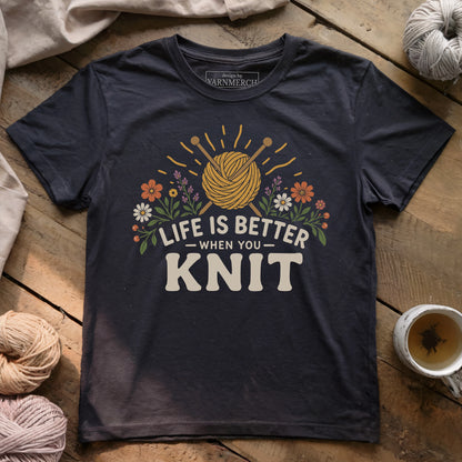 Life Better When Knit T-shirt