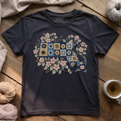 Massachusetts In Granny Squares T-shirt