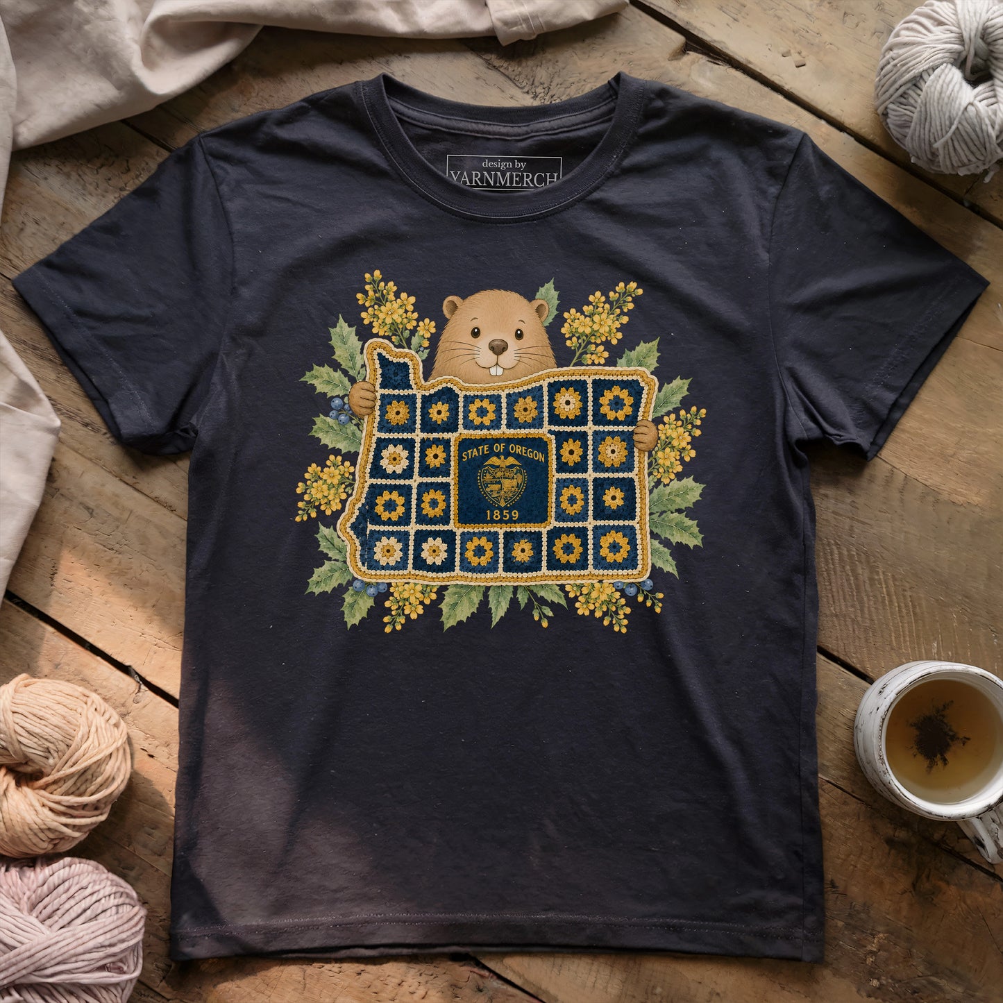 Oregon In Granny Square T-shirt
