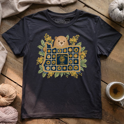 Oregon In Granny Square T-shirt