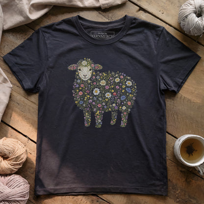 Sheep Made By Flowers T-shirt