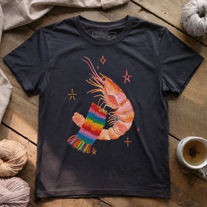 Shrimp Knitting Mode On T-shirt