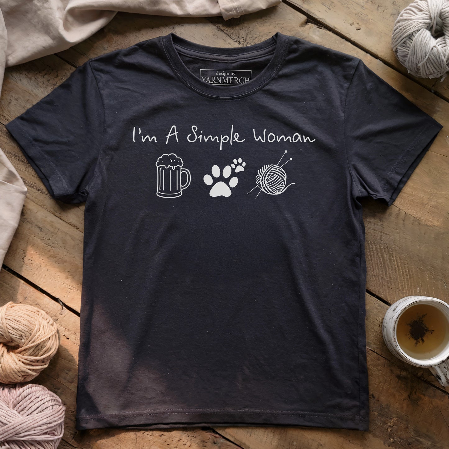 Simple Women Need Beer & Yarn T-shirt