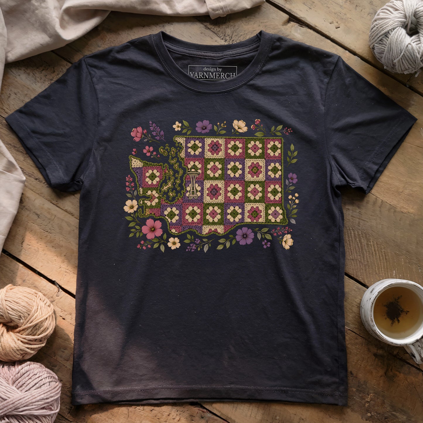 Washington In Granny Square T-shirt