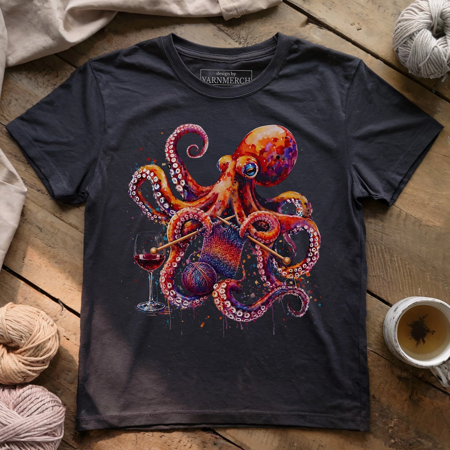 Knitopus & Wine T-shirt