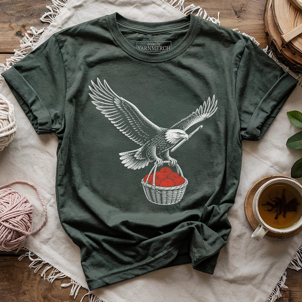 Eagle With Crocheting T-shirt