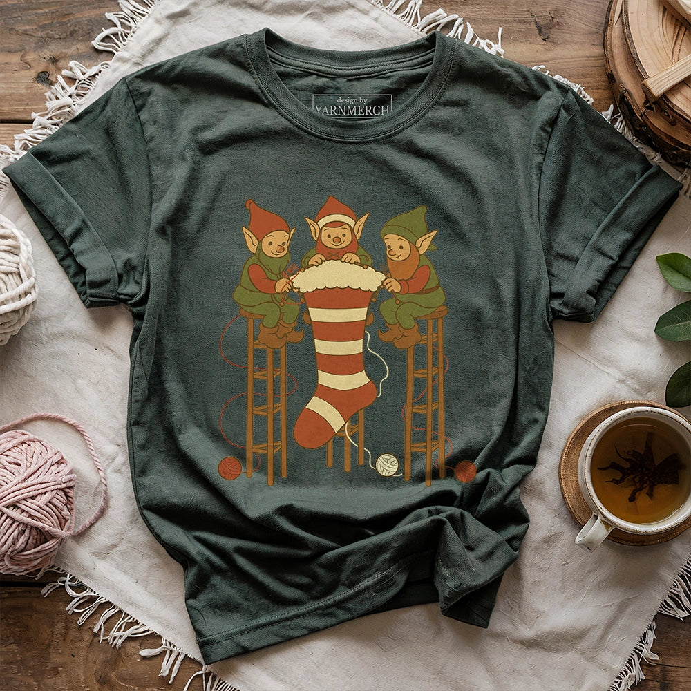 Elf Knit Stocking T-shirt