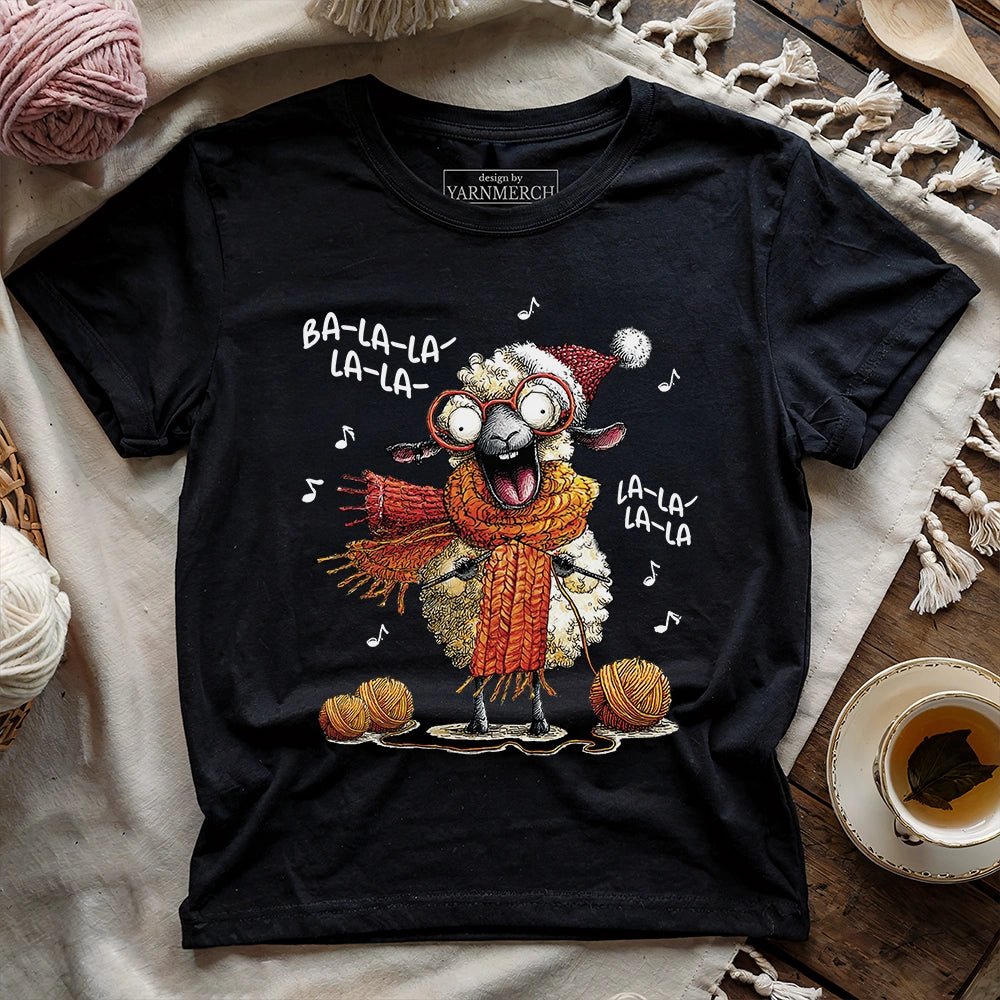 Fa-la-la Knitting Sheep T-shirt