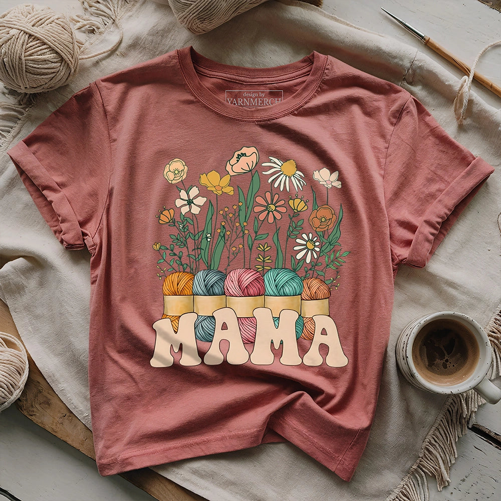Floral Yarn Mama T-shirt