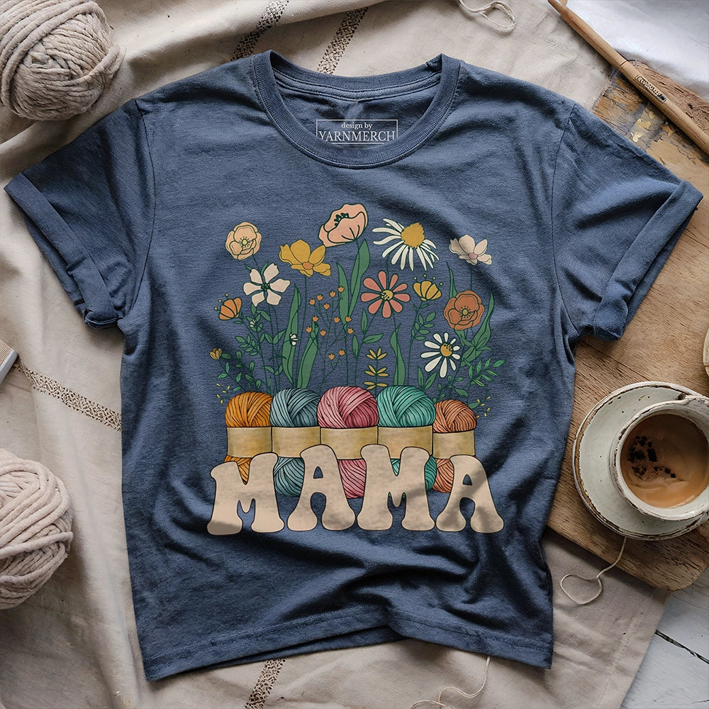 Floral Yarn Mama T-shirt