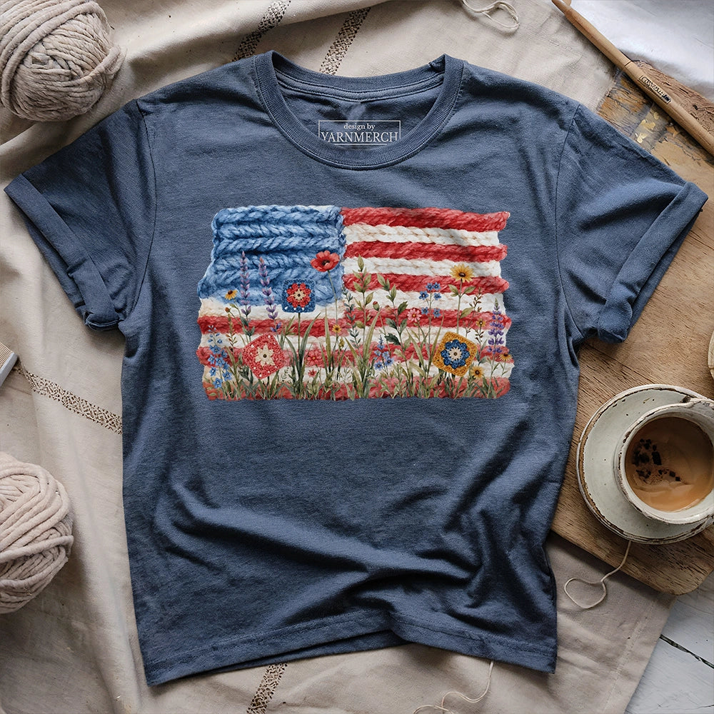 Flowers, Stripes & Skeins T-shirt