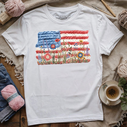 Flowers, Stripes & Skeins T-shirt