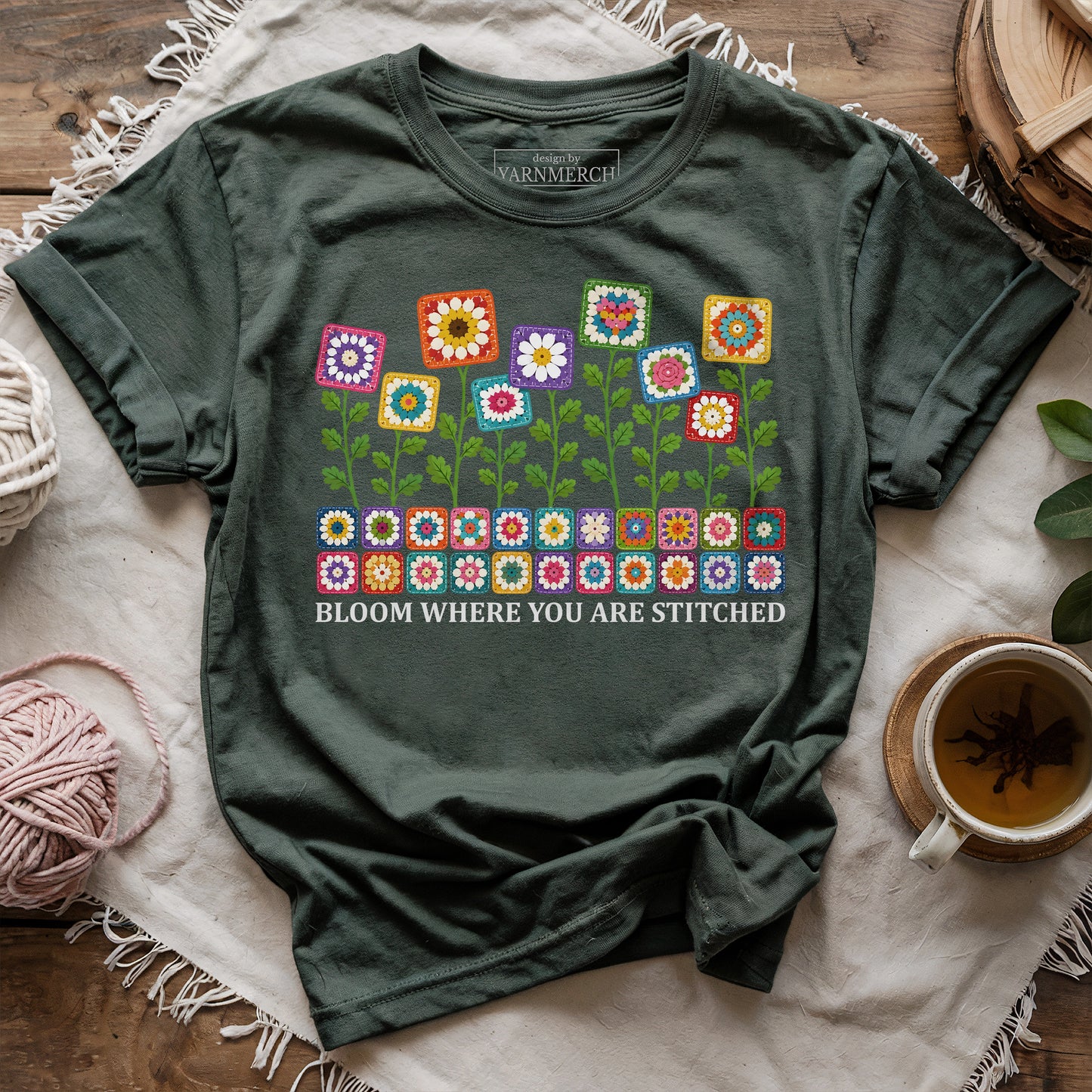 Bloom Where You Are Stitched T-shirt