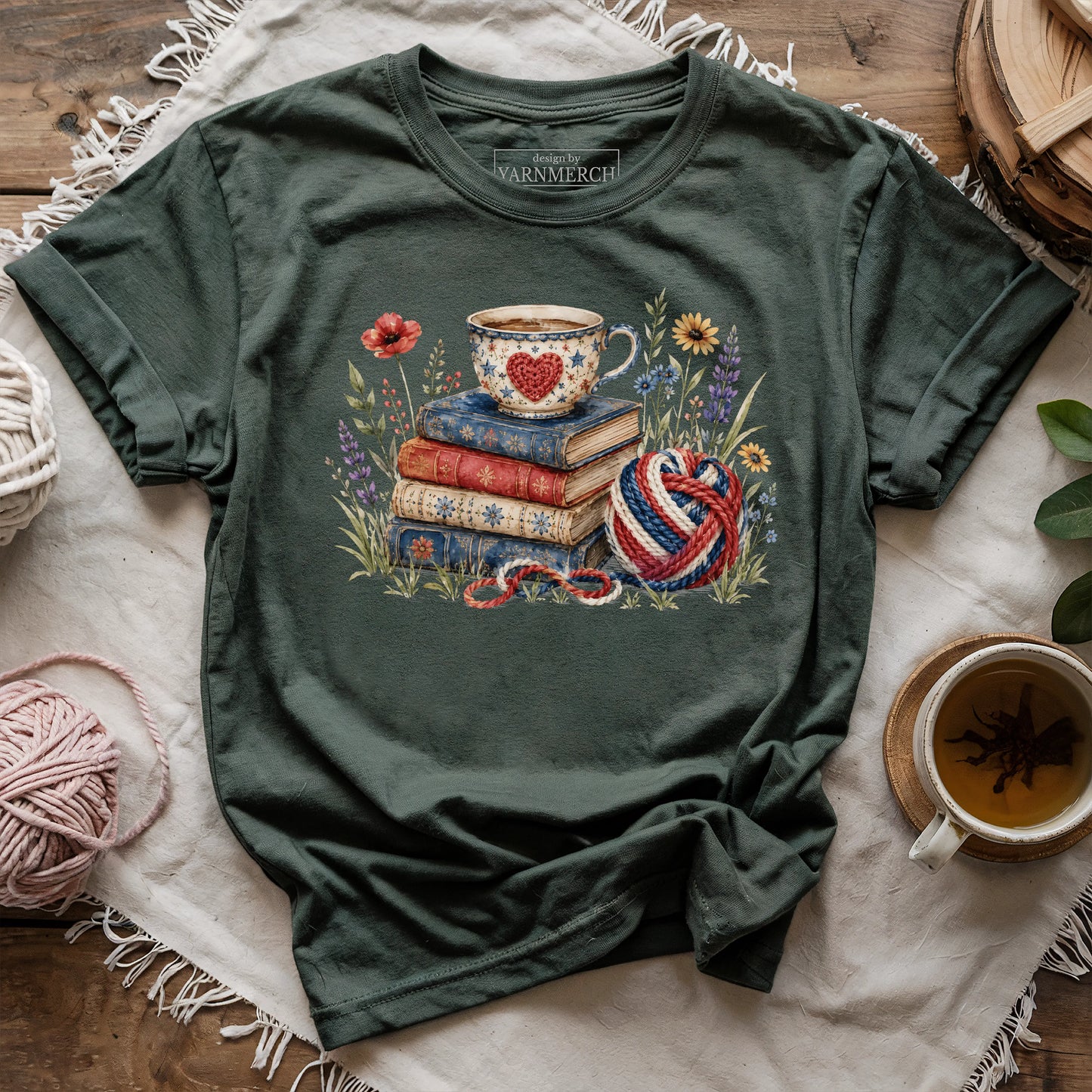 Books, Cafe & Skeins T-shirt