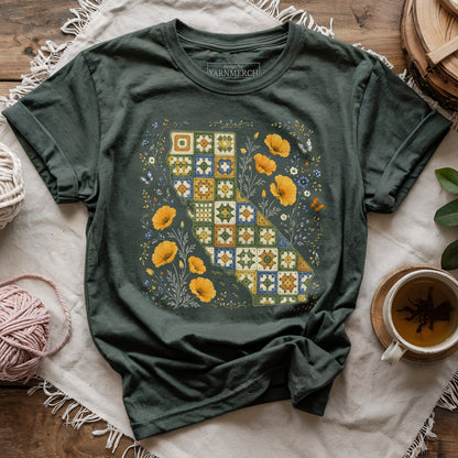 California In Granny Squares T-shirt