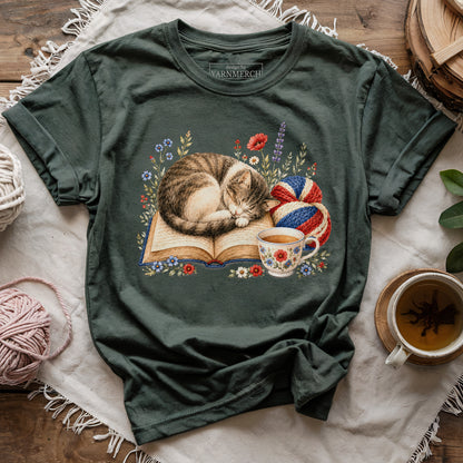 Cat, Yarn & America T-shirt