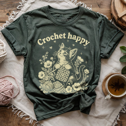 Crochet Happy T-shirt