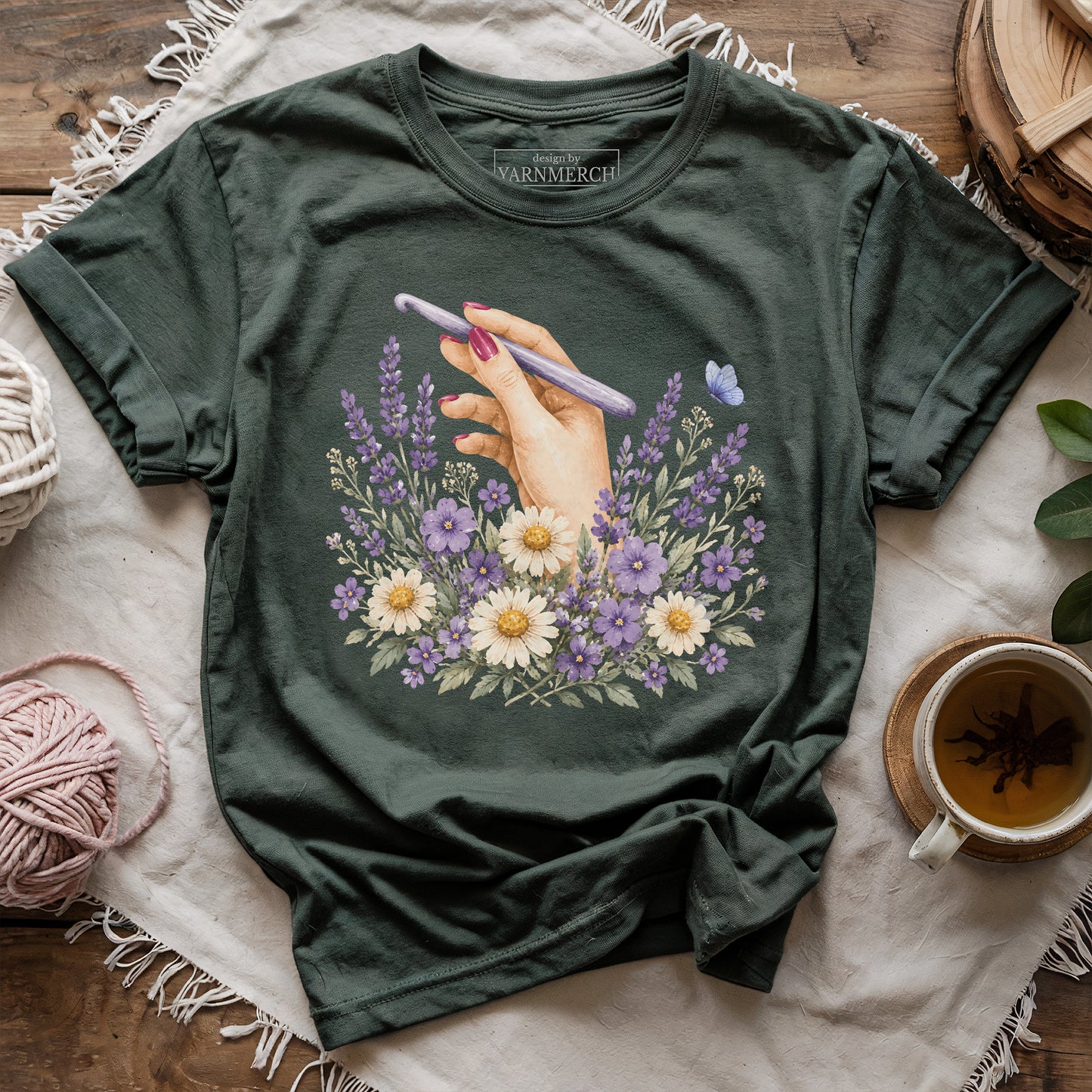 Crochet & Flower T-shirt
