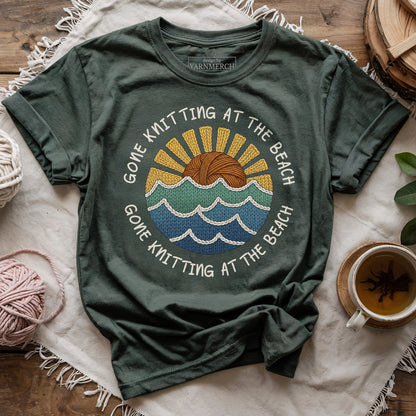Gone Knitting At The Beach T-shirt