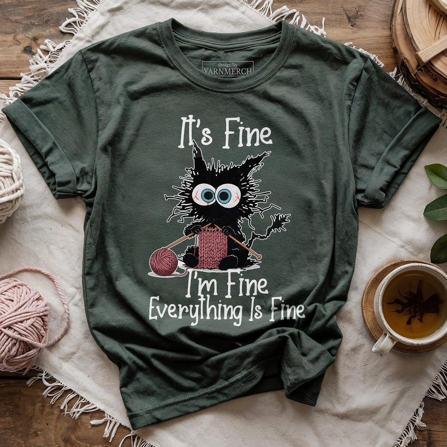 I'm Fine, Let Me Just Knit T-shirt