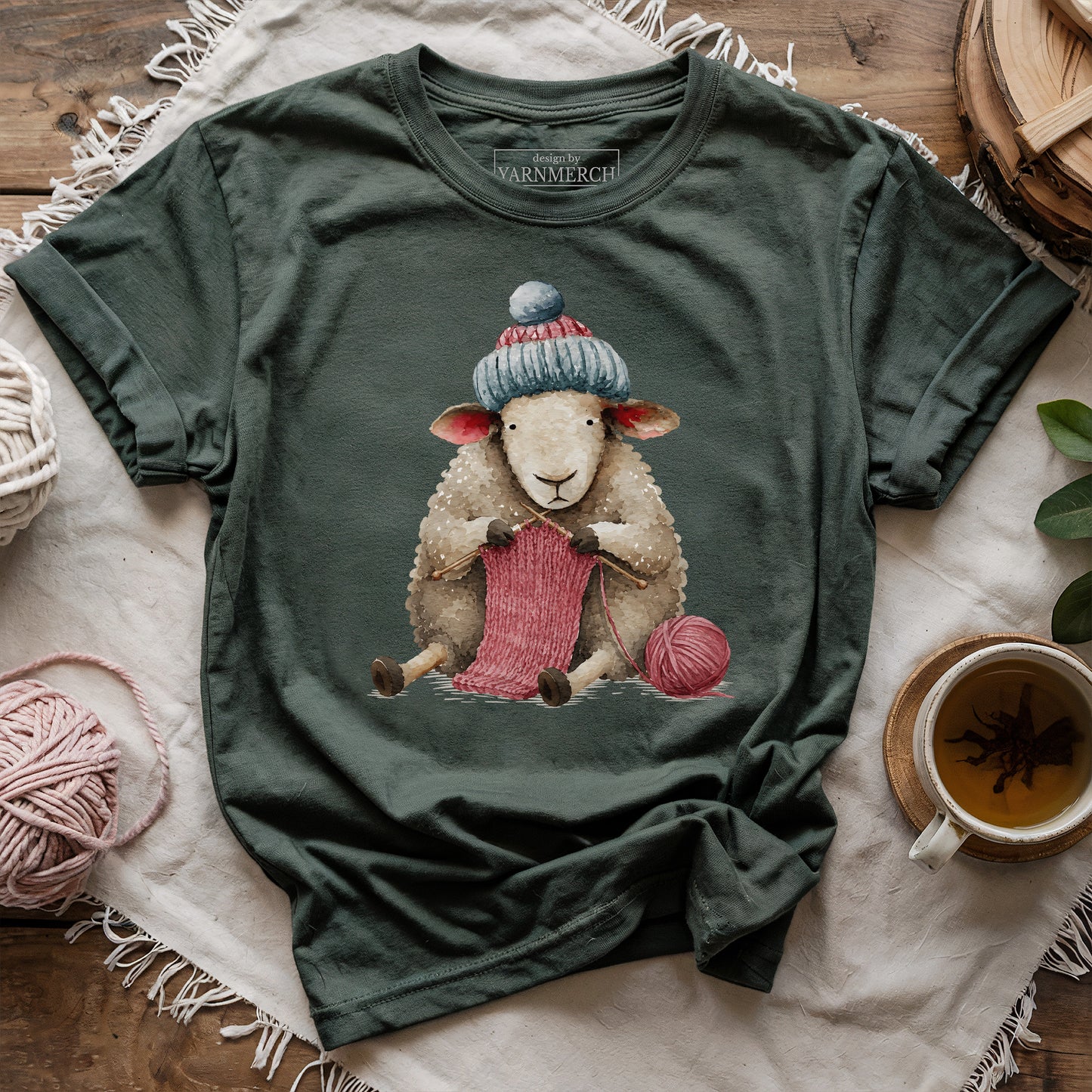 Knit-sheep T-shirt