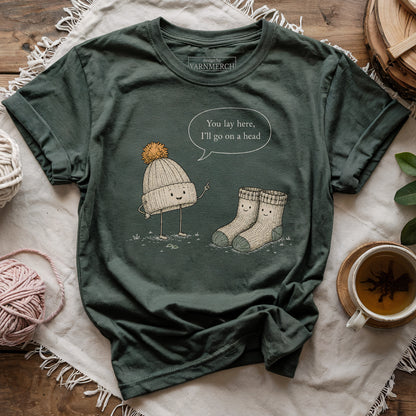 Knit Hat Said To Stocking T-shirt