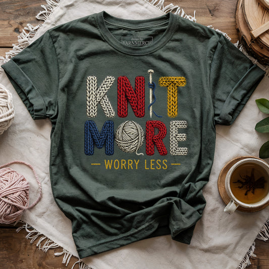 Knit More Worry Less T-shirt