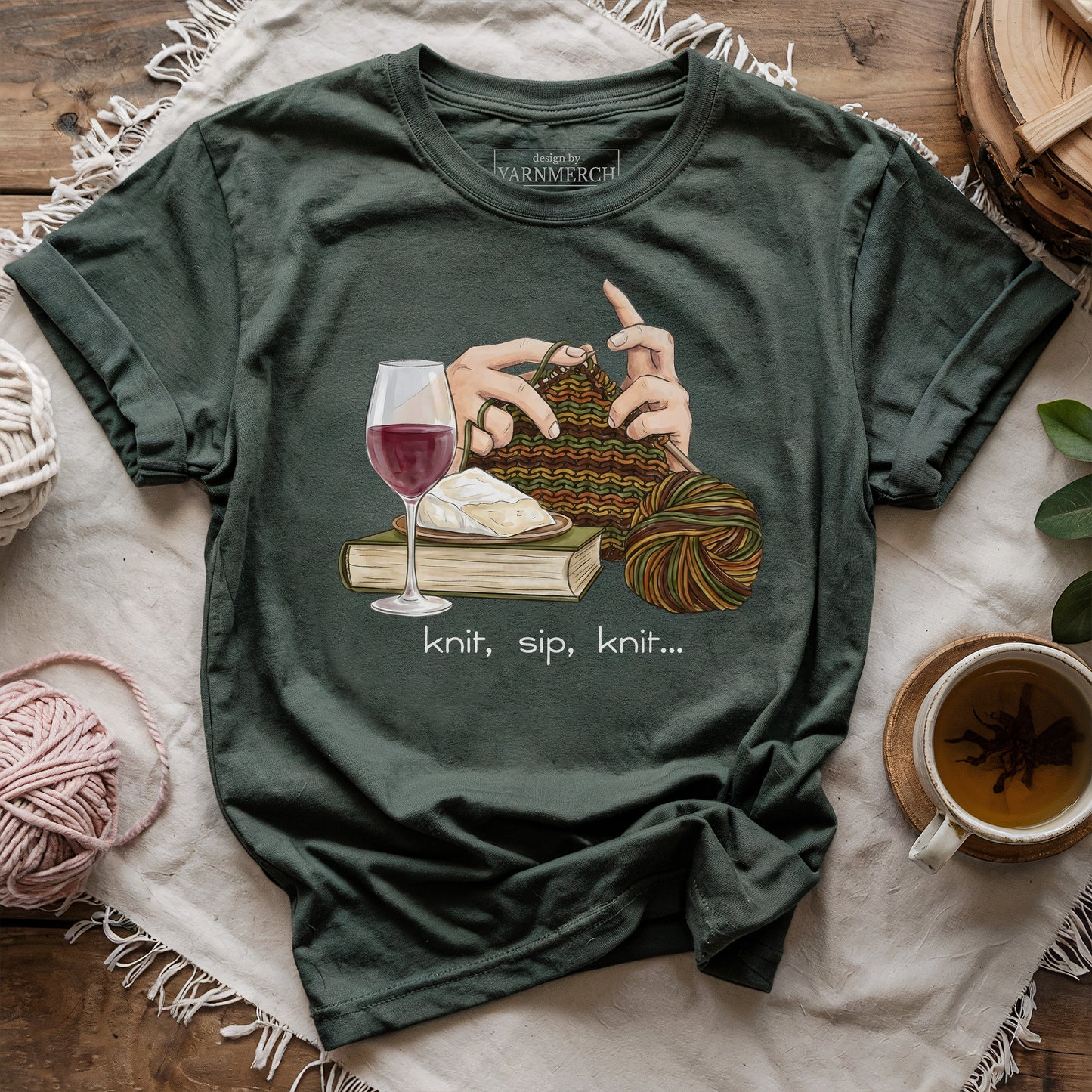Knit, Sip, Knit T-shirt