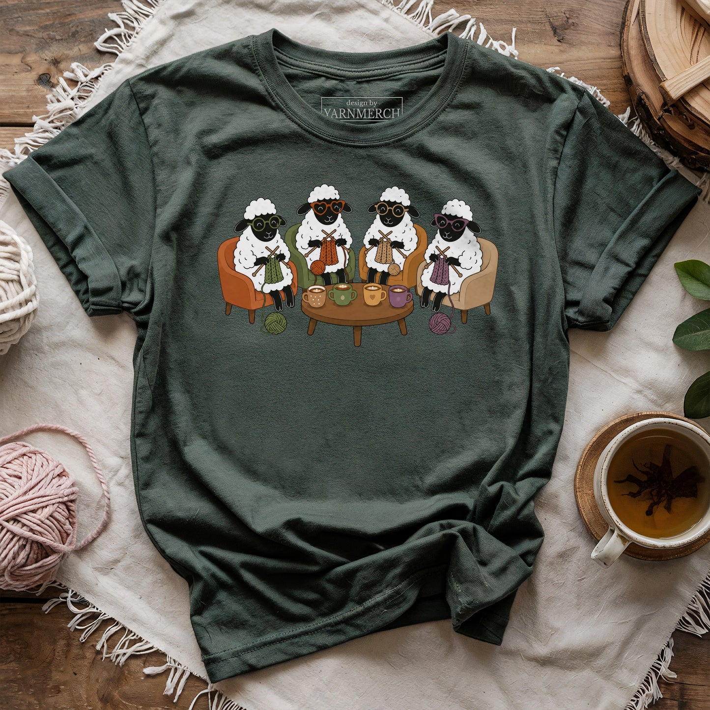 Knitting At The Cafe T-shirt
