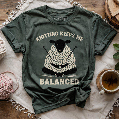 Knitting Keeps Me Balance T-shirt