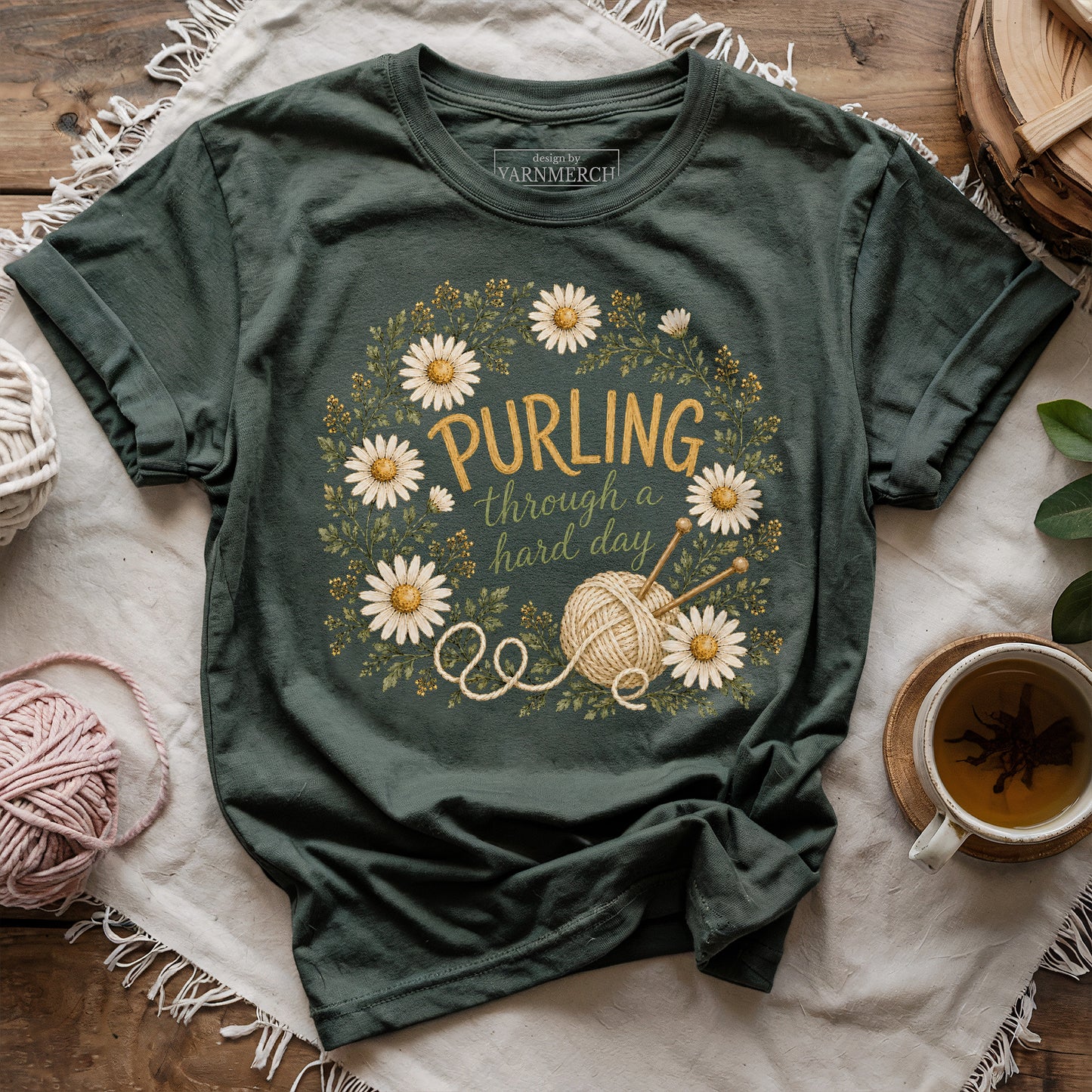 Purling Through A Hard Day T-shirt
